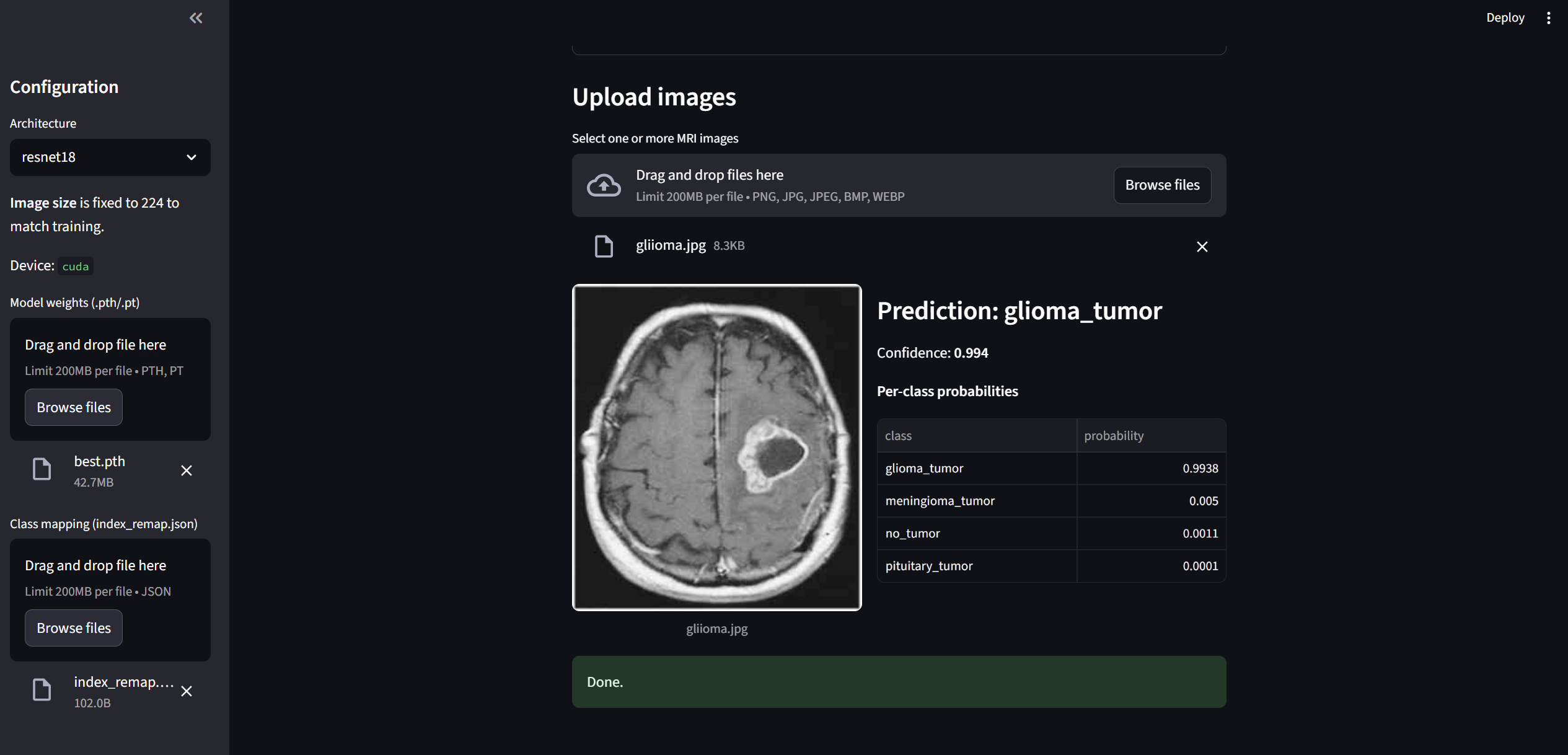 Streamlit App Screenshot